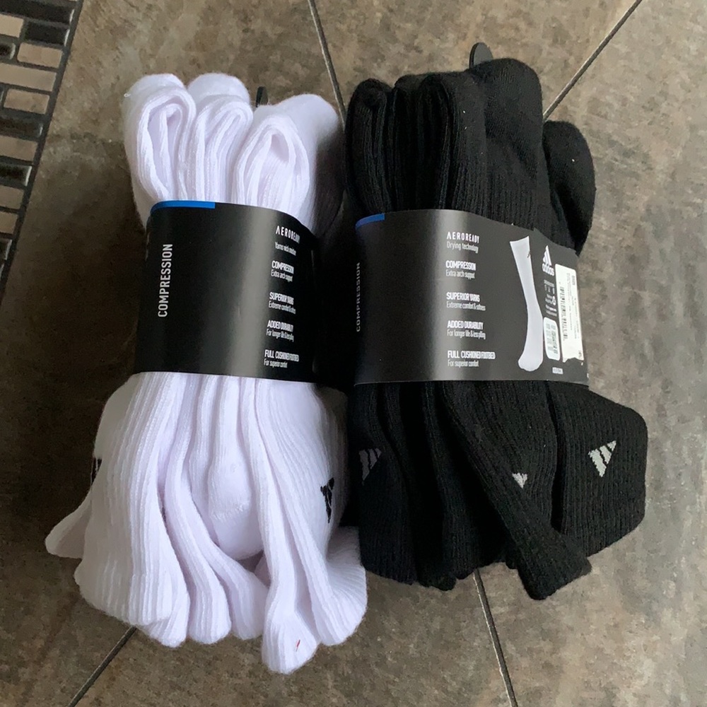 2 x 6 pairs socks set Adidas Cushioned Crew - Picture 9 of 10